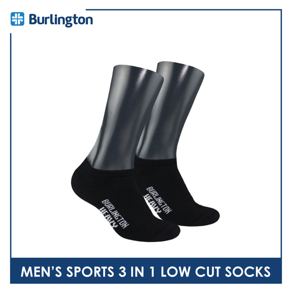 Burlington Men's Cotton Thick Sports Low Cut Socks 3 pairs in a pack 0220H