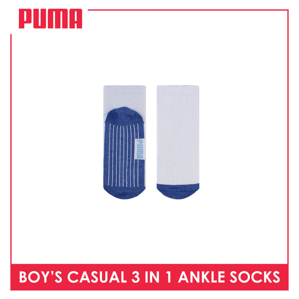 Puma Boys' Children Cotton Quality Ankle Casual Socks 3 pairs in 1 pack PBCKG27