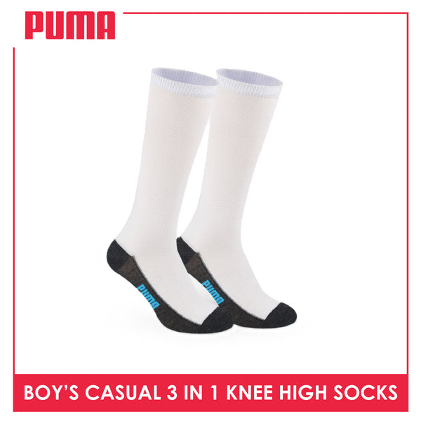 Puma Boys’ Cotton Thin Casual Knee High Socks 3 pairs in a pack PBKHG1