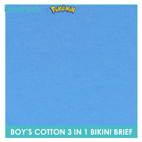 Biofresh | Pokemon Boys’ Antimicrobial Cotton Bikini Brief 3 pieces in a pack PKBBKG531