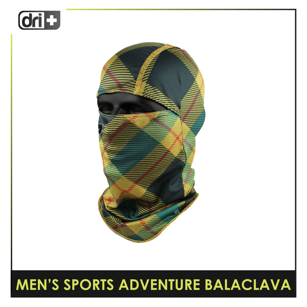 DRI+S-ADV Men's Dapper Plaid Washable Moisture Wicking Balaclava 1 piece DUMB521