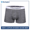 Burlington Men's Cotton Spandex Boxer Brief 1 piece GTMBBFS2