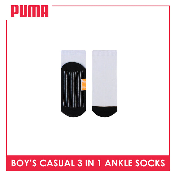 Puma Boys' Children Cotton Quality Ankle Casual Socks 3 pairs in 1 pack PBCKG27