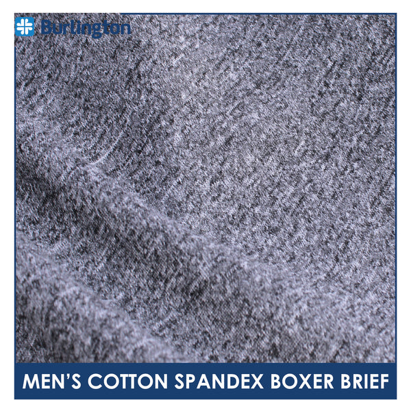 Burlington Men's Cotton Spandex Boxer Brief 1 piece GTMBBFS3 (Limited Time Offer)