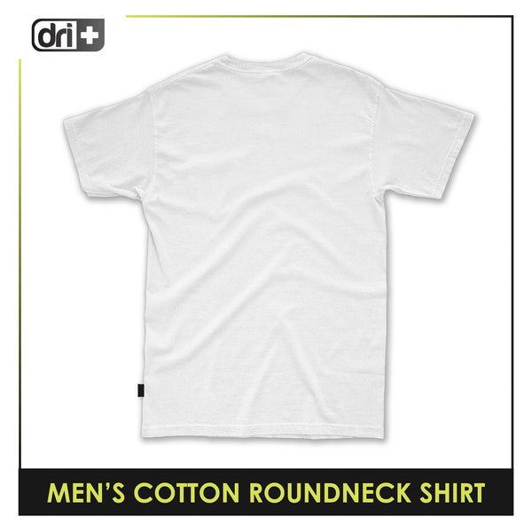 Dri Plus Men’s Anti-Odor Sweat Wicking Cotton Plain Roundneck Shirt 1 piece DUMSRC523