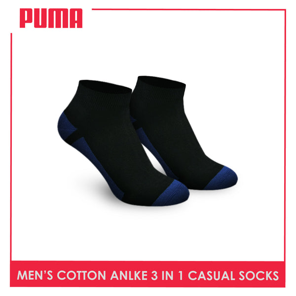 Puma Men's Cotton Lite Thin Casual Ankle Socks 3 pairs in a pack PMCKG12