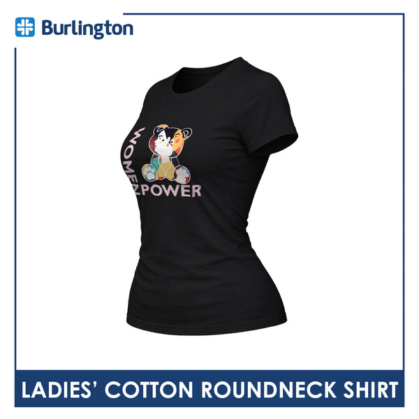 Burlington Ladies' Cotton Bearlington Women’s Month Roundneck Shirt 1pc TBLDSRWM1