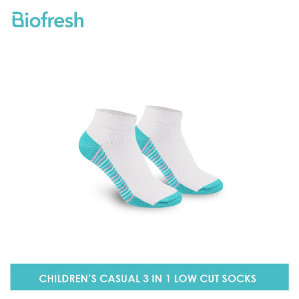 Biofresh Children's Antimicrobial Thin Casual School Ankle Socks 3 pairs in a pack RGSKG15
