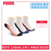 Puma Boys’ Cotton Casual Ankle Socks 3 pairs in a pack PBCKG26