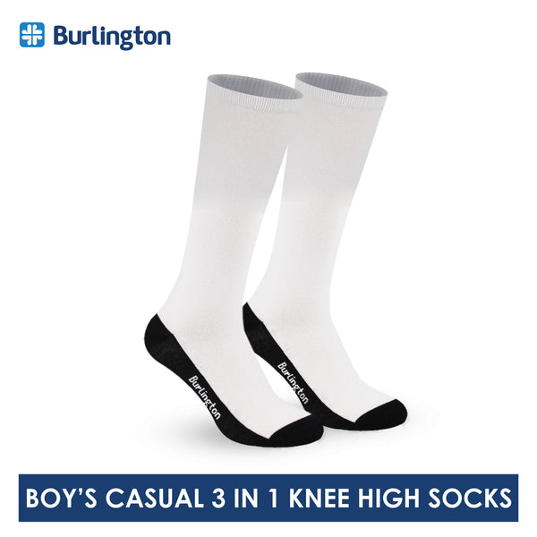 Burlington Boys’ Children Cotton Lite Thin Casual Knee High Socks 3 pairs in a pack BBHKG3