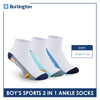 Burlington Boys’ Cotton Thick Sports Ankle Socks 3 pairs in a pack BBSKG30