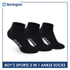 Burlington Boys’ Cotton Thick Sports Ankle Socks 3 pairs in a pack BCS-222