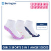 Burlington Girl’s Cotton Sports Ankle Socks 3 pairs in 1 pack BGSKG23