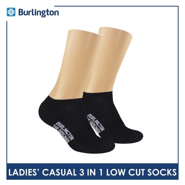 Burlington Ladies' Cotton Lite Thin Casual Low Cut Socks 3 pairs in a pack BLC-140