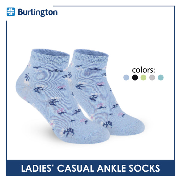 Burlington Ladies' Cotton Lite Thin Casual Ankle Socks 1 pair BLC512