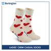 Burlington Ladies' Cotton Lite Thin Casual Crew Socks 1 pair BLC513