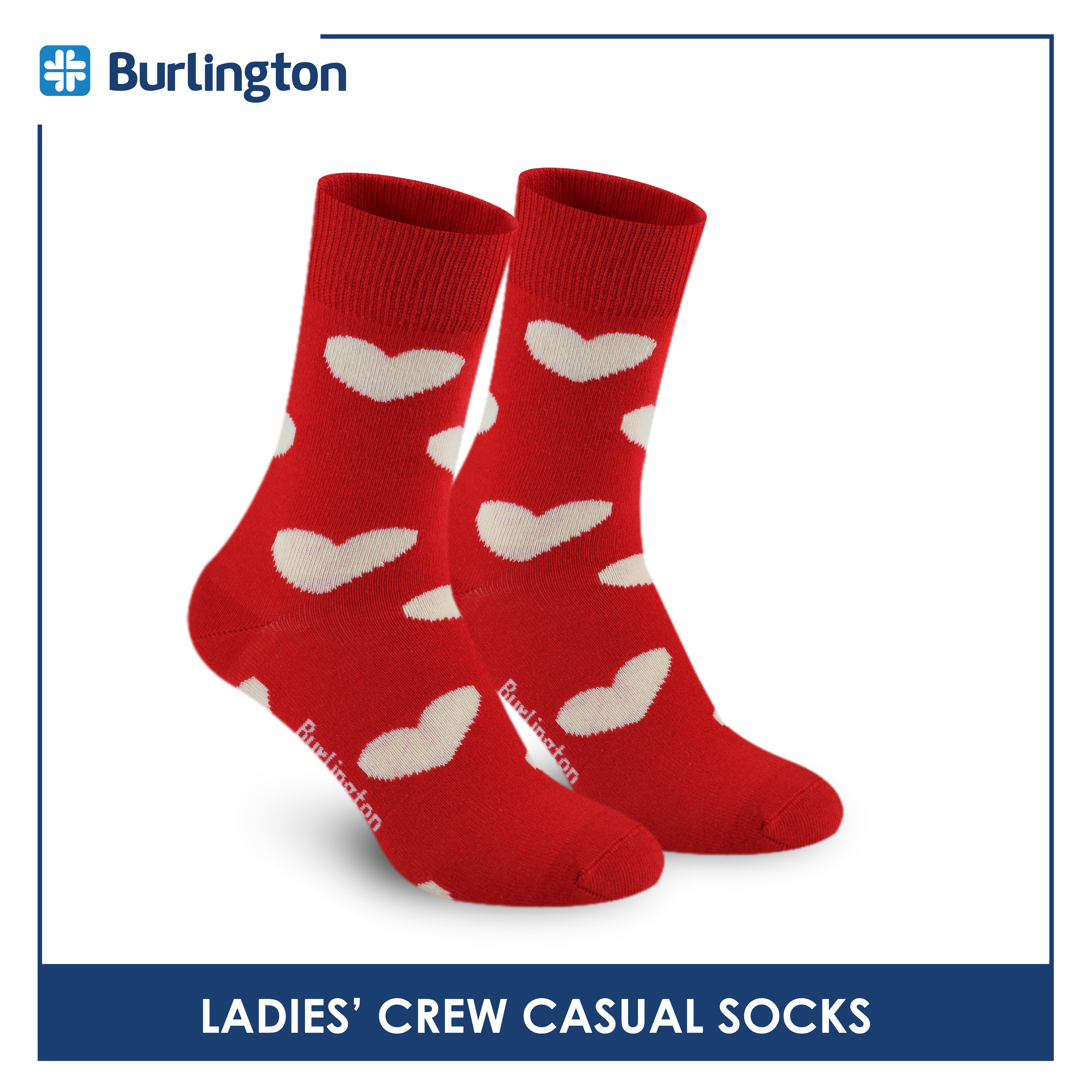 Burlington Ladies' Cotton Lite Thin Casual Crew Socks 1 pair BLC513