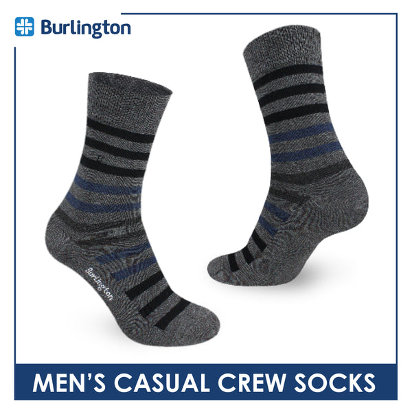 Burlington Men's Cotton Light Performance Crew Socks 1 pair BMCE4402