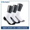 Burlington Men's Cotton Thick Sports Ankle Socks 3 pairs in a pack BMKSG22