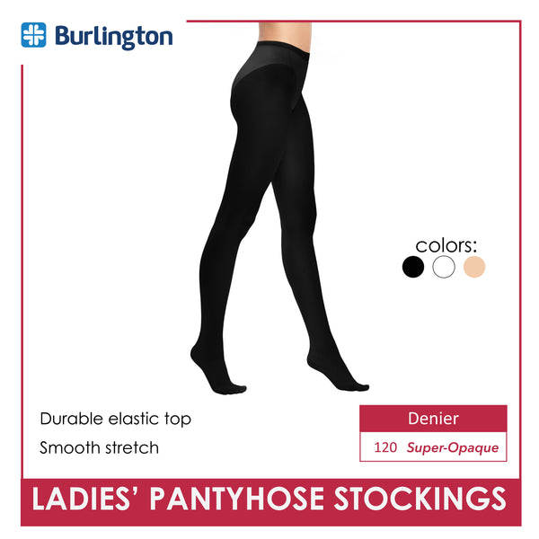 Burlington Ladies’ Full Support Smooth Stretch Pantyhose Stockings 120 Denier 1 pair BSP120