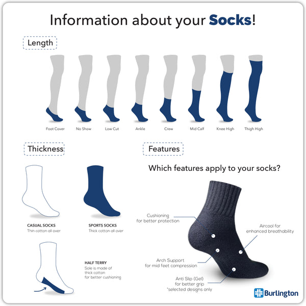 Burlington Girls’ Cotton Lite Thick Sports Low Cut Socks 3 pairs in 1 pack BGSG4401