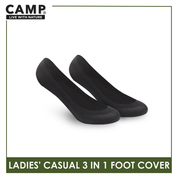 Camp Ladies’ Cotton Lite Thin Casual Foot Cover 3 pairs in a pack CLCFG5