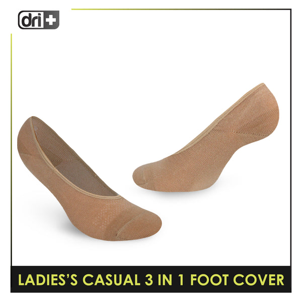 Dri Plus Ladies’ Lite Thin Casual Foot Cover 3 pairs in a pack DLCFG3