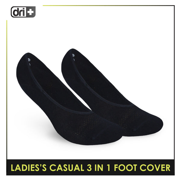 Dri Plus Girls’ Children Cotton Lite Thin Casual Foot Cover 3 pairs in 1 pack DGCFG3