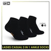 Dri Plus Ladies' Lite Thin Casual Ankle Socks 3 pairs in a pack DLCKG34