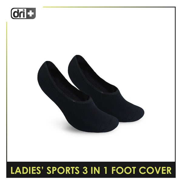 Dri Plus Ladies’ Cotton Thick Sports Foot Cover 3 pairs in a pack DLSFG3