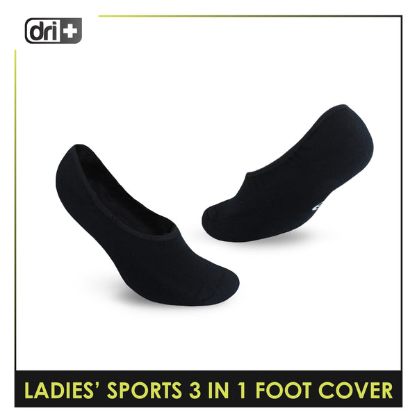 Dri Plus Ladies’ Cotton Thick Sports Foot Cover 3 pairs in a pack DLSFG3