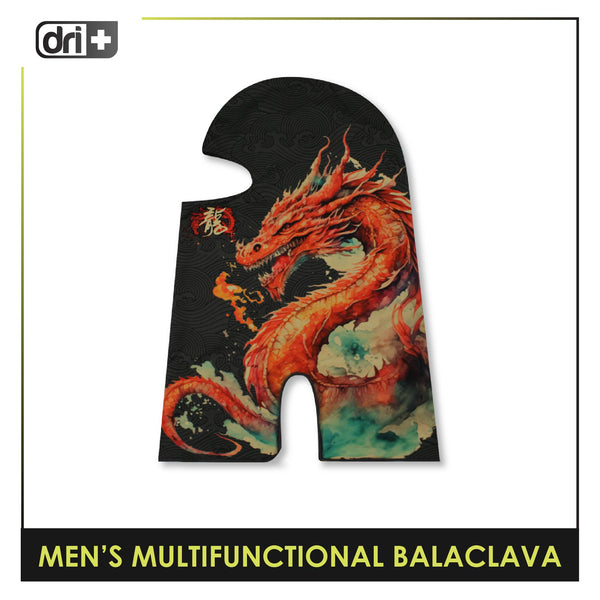 Dri Plus Men's Dragon 2024 Washable Multi-Functional Moisture Wicking Balaclava 1 piece DMBD4101