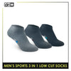 Dri Plus Men's Cotton Thick Sports Low Cut Socks 3 pairs in a pack DMSKG14