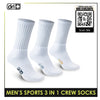 Dri Plus Men's Thick Cotton Sports Crew Length Socks 3 pairs in a pack DMSKG16