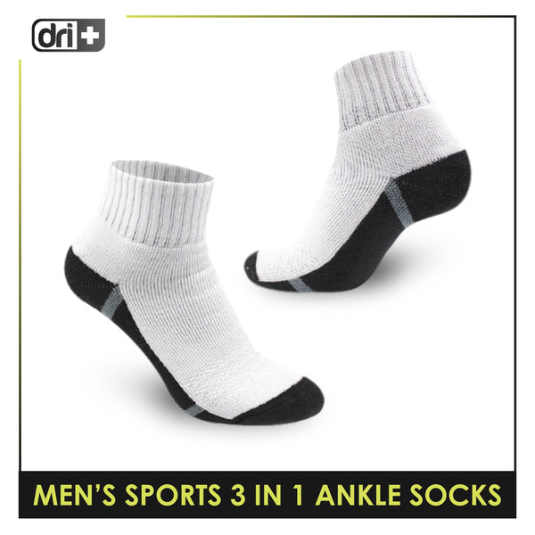 Dri Plus Men's Thick Sports Ankle Socks 3 pairs in a pack DMSKG18