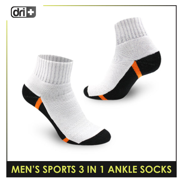 Dri Plus Men's Thick Sports Ankle Socks 3 pairs in a pack DMSKG18