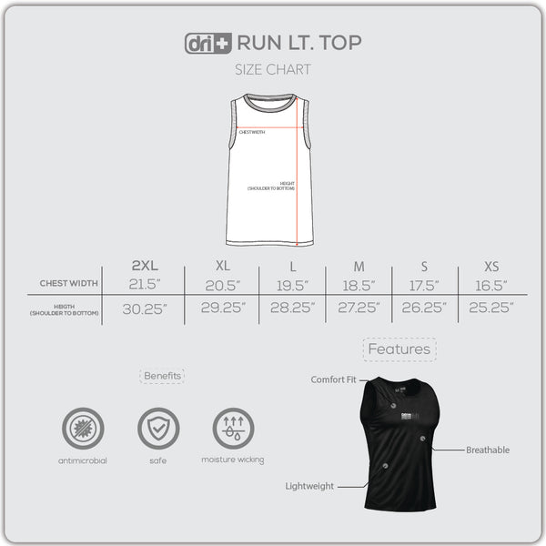Dri Plus Run Mens Aircool light Top Singlet 1 piece DUMSSD511