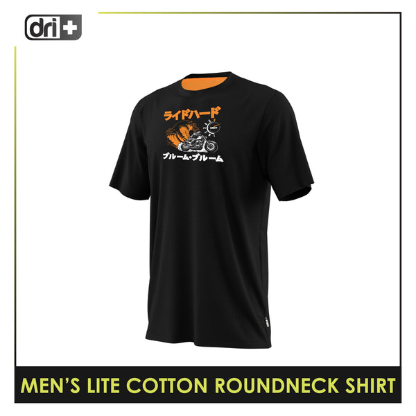 Dri Plus Men’s Doripurasu Anti-Odor Sweat Wicking Light Cotton Roundneck Shirt 1 piece DUMSRC5210