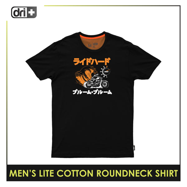 Dri Plus Men’s Doripurasu Anti-Odor Sweat Wicking Light Cotton Roundneck Shirt 1 piece DUMSRC5210