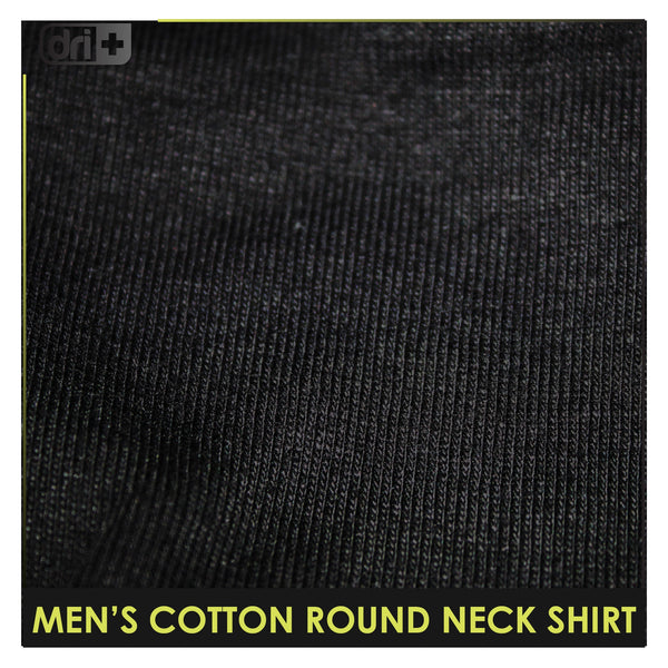 Dri Plus Men’s Doripurasu Anti-Odor Sweat Wicking Light Cotton Roundneck Shirt 1 piece DUMSRC5211