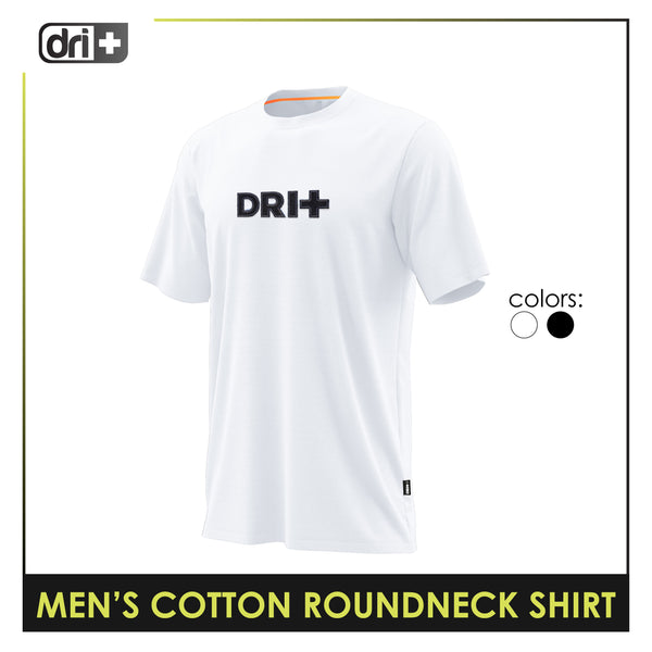 Dri Plus Men’s Anti-Odor Sweat Wicking Cotton Roundneck Shirt 1pc DUMSRC524
