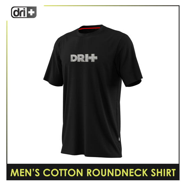 Dri Plus Men’s Anti-Odor Sweat Wicking Cotton Roundneck Shirt 1pc DUMSRC524