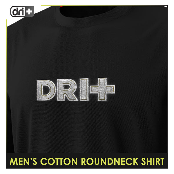 Dri Plus Men’s Anti-Odor Sweat Wicking Cotton Roundneck Shirt 1pc DUMSRC524