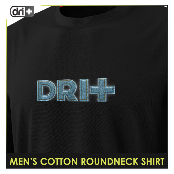 Dri Plus Men’s Anti-Odor Sweat Wicking Cotton Roundneck Shirt 1pc DUMSRC524
