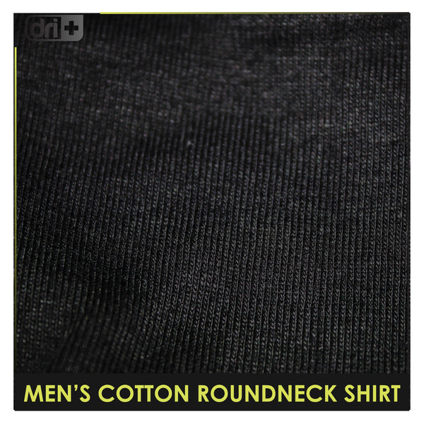 Dri Plus Men’s Anti-Odor Sweat Wicking Cotton Roundneck Shirt 1pc DUMSRC524