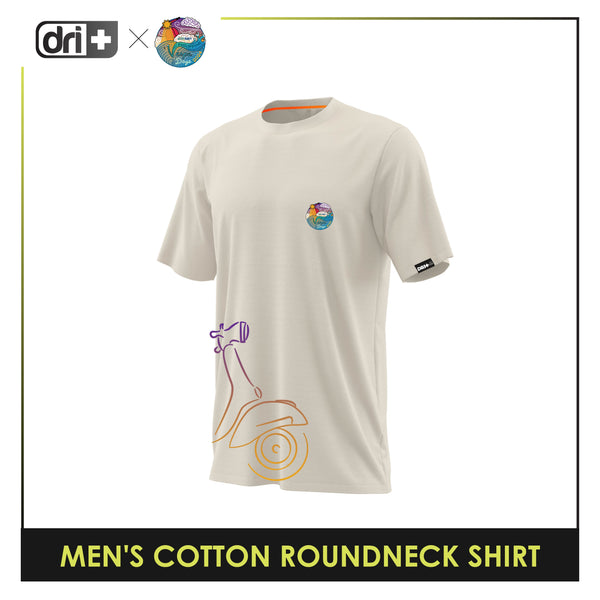 Dri Plus x ArmyNavy Vespa Pilipinas Men's Scooter Anti-Odor Sweat Wicking Cotton+ Shirt 1 pc EVUMSR2