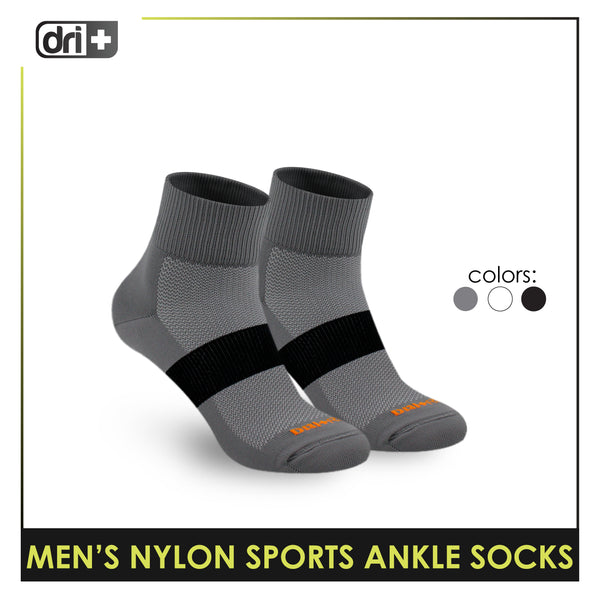 Dri Plus Run Men’s Nylon Sports Ankle Socks 1 pair in 1 pack EMNANAS