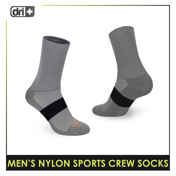 Dri Plus Run Men’s Nylon Sports Crew Socks 1 pair in 1 pack EMNANCS
