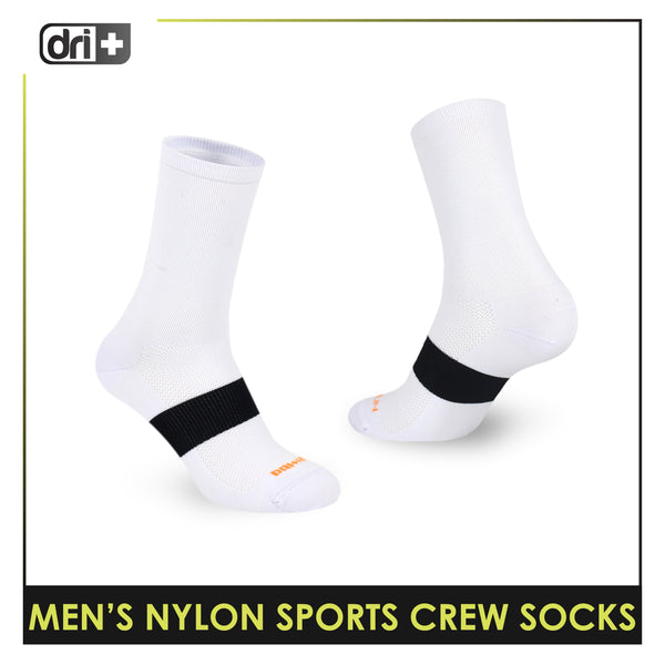 Dri Plus Run Men’s Nylon Sports Crew Socks 1 pair in 1 pack EMNANCS