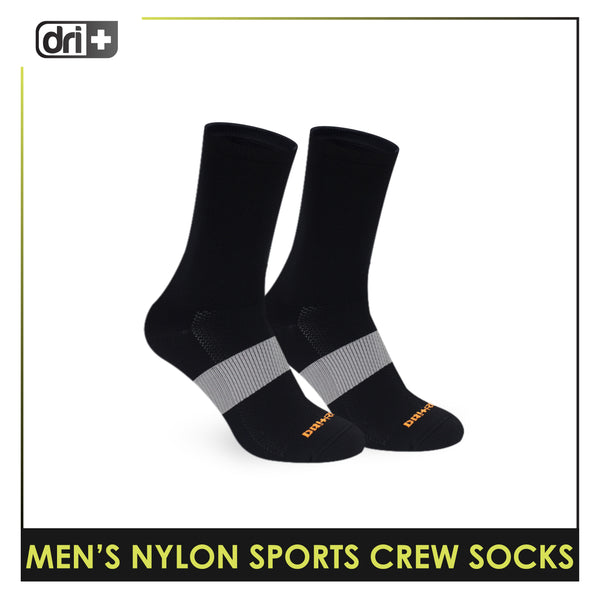Dri Plus Run Men’s Nylon Sports Crew Socks 1 pair in 1 pack EMNANCS